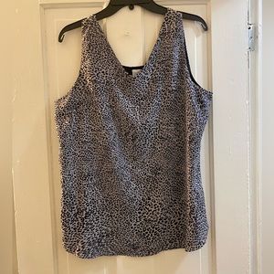 Leopard print sleeveless blouse